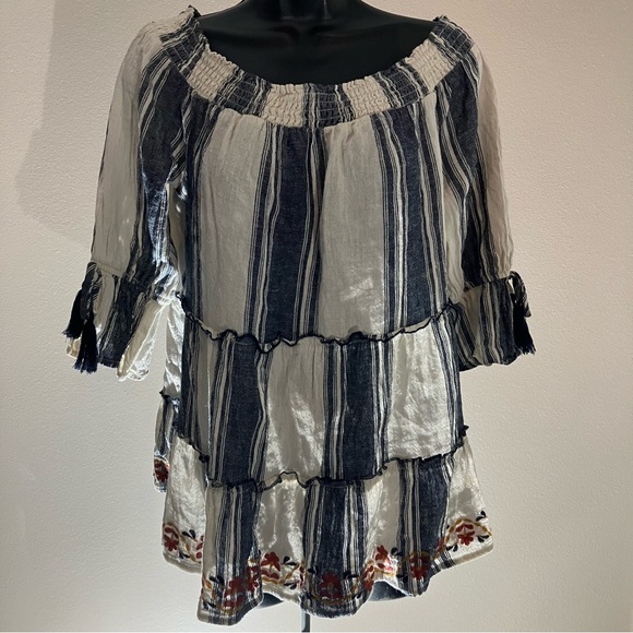 5/$20 Knox Rose boho hippie linen blend flowy top, M - Picture 9 of 10